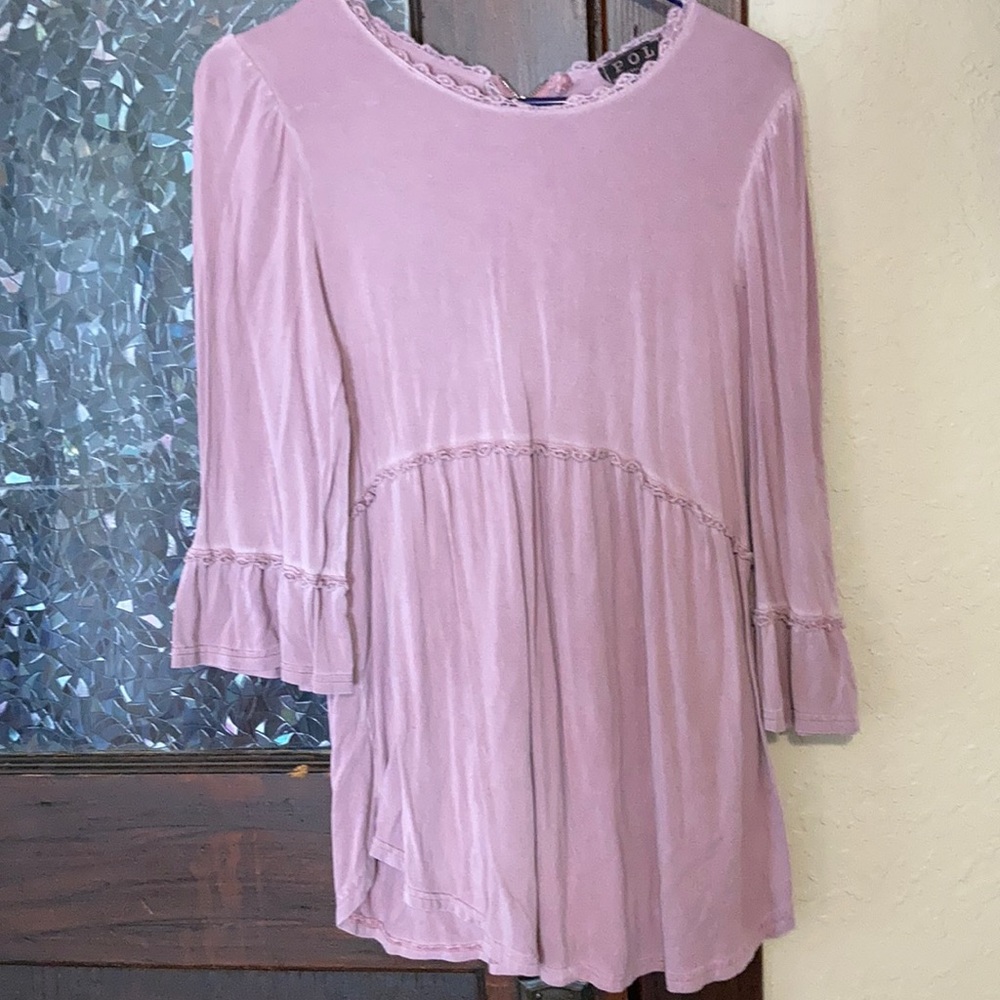 Blush peplum top